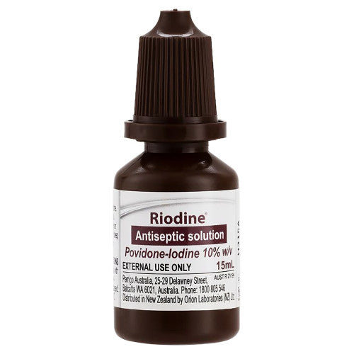 Riodine 10% Povidone Iodine Solution Dropper Bottle 15mL