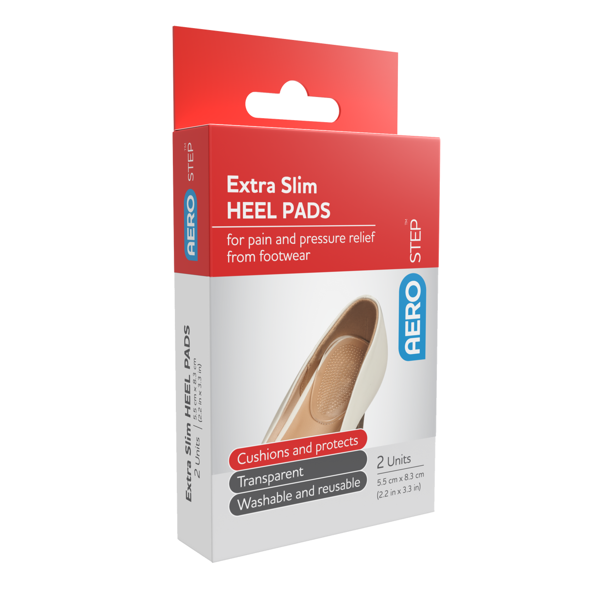 AeroStep Extra Slim Heel Pad 55 x 83mm Box/2