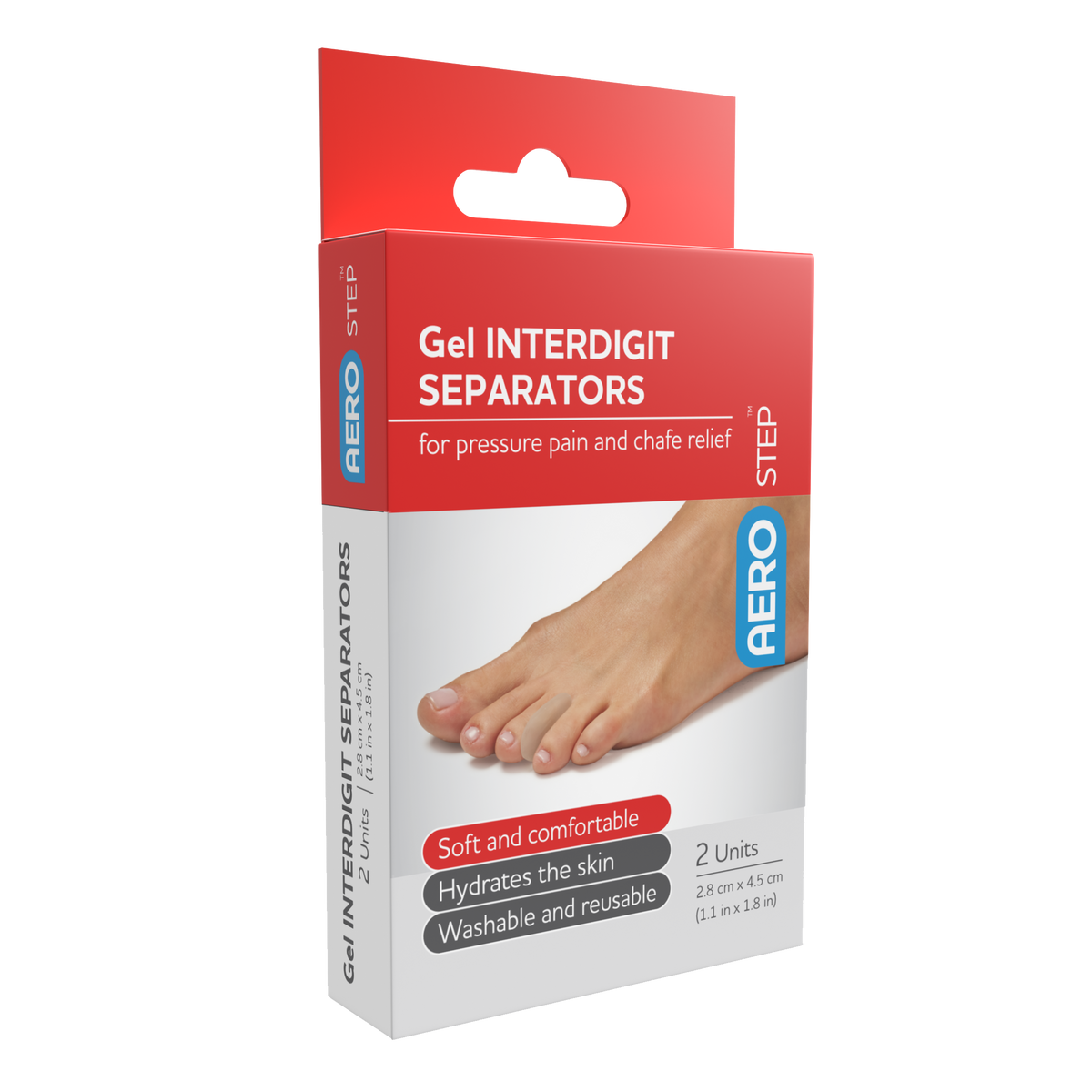 AeroStep Gel Interdigit Separators 28 x 45mm Box/2