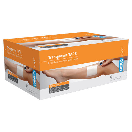 AeroTape Transparent Plastic Tape 2.5cm x 5M Box/12