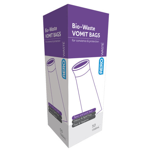 AeroWaste Bio-Waste Vomit Bag 1500mL Box/50