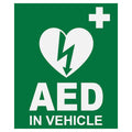 CardiAct AED In Vehicle Window Sticker 10 x 12cm