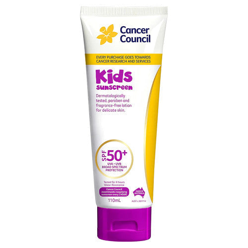 Cancer Council SPF50+ Kids Sunscreen Tube 110mL