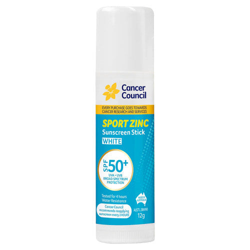 Cancer Council SPF50+ Sport Zinc Sunscreen Stick 12g