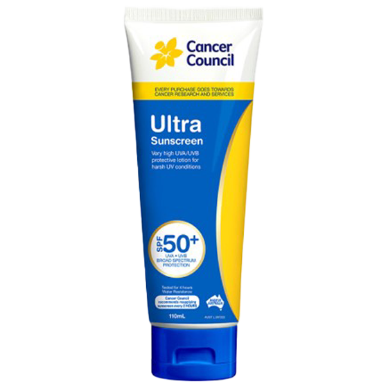Cancer Council SPF50+ Ultra Sunscreen Tube 110mL
