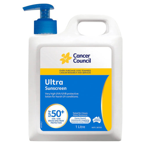 Cancer Council SPF50+ Ultra Sunscreen Pump 1L