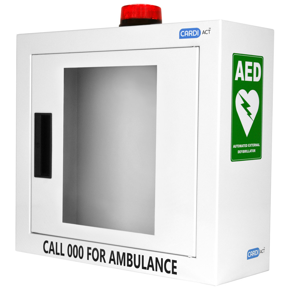 CardiAct Alarmed AED Cabinet with Strobe Light 42 x 38 x 15.5cm