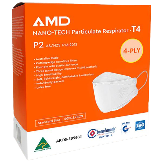 AMD Nano-tech P2 Respirator Mask Box/50