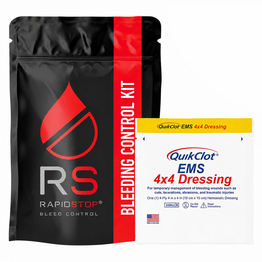 RapidStop Bleed Control Small Pack with QuikClot EMS Dressing