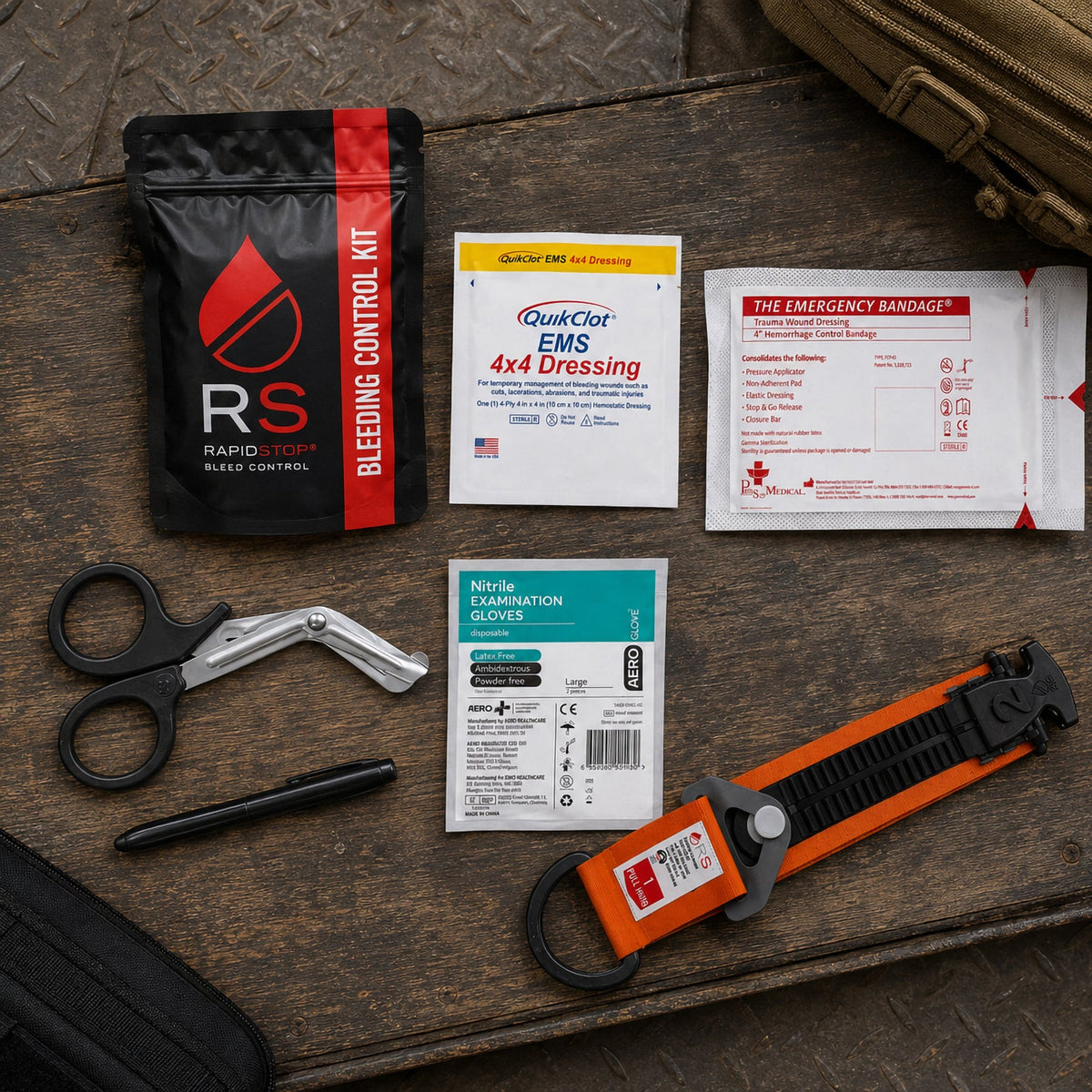 RapidStop Bleed Control Small Pack with QuikClot EMS Dressing