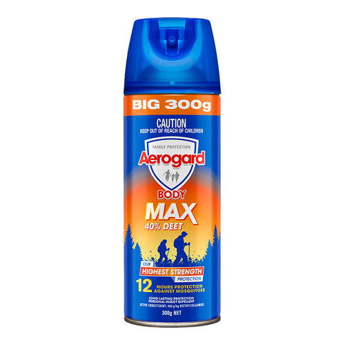 Aerogard Heavy Duty 40% DEET Mosquito Repellent Aerosol 300g Pack of 8