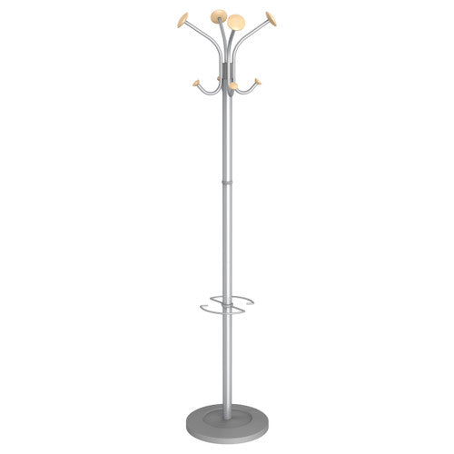 Alba Stily Coat Rack Silver Wood