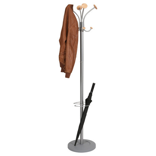 Alba Stily Coat Rack Silver Wood