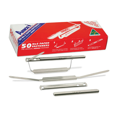 Arnos F202 No.3 Complete Metal Paper Fasteners Box 50