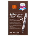 Artline Supreme Brush Marker Orange Box of 12