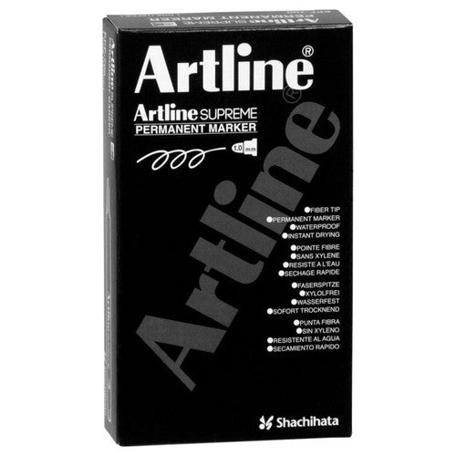 Artline Supreme Permanent Marker Red Box 12