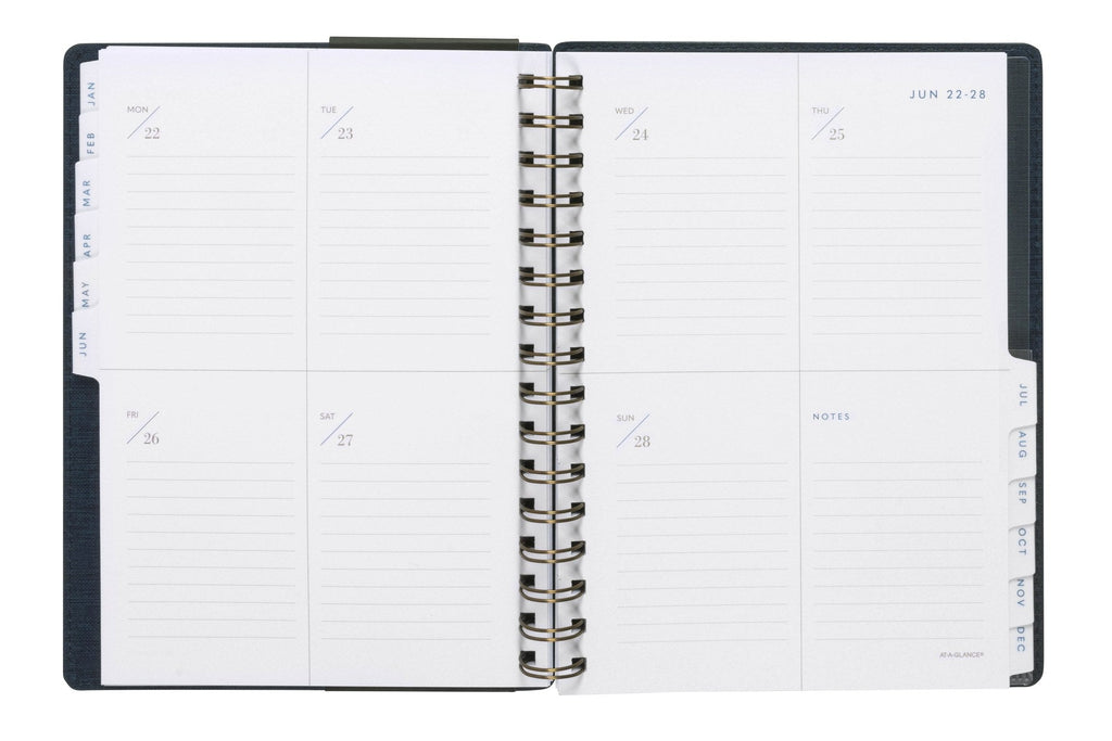 At-A-Glance Signature Diary 2027 A5 Week To View Navy