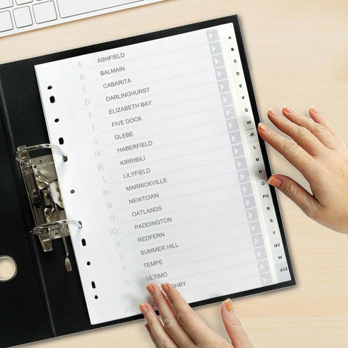 Avery White Polypropylene Index Dividers A-Z 26 Tab L7411-AZ
