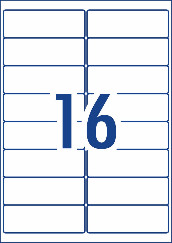 AveryEco Quick Peel Address Labels with Sure Feed L7162 1600 Pack 99.1 x 34mm Laser White 16UP