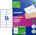 AveryEco Quick Peel Address Labels with Sure Feed L7162 320 Pack 99.1 x 34mm Laser White 16UP
