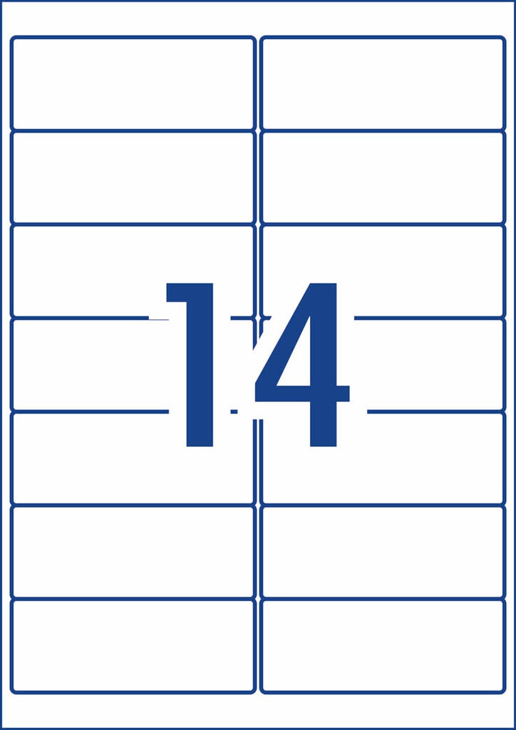 AveryEco Quick Peel Address Labels with Sure Feed L7163 280 Pack 99.1 x 38.1mm Laser White 14UP