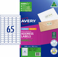 AveryEco Quick Peel Address Labels with Sure Feed L7651 6500 Pack 38.1 x 21.2mm Laser White 65UP