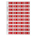 Avery Alphabetical A Side Tab Colour Coding Label 25 x 42mm Red 240 Pack
