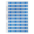 Avery Alphabetical D Side Tab Colour Coding Label 25 x 42mm Blue 240 Pack