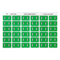 Avery Alphabetical F Side Tab Colour Coding Label 25 x 38mm Light Green 180 Pack