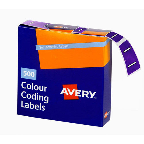 Avery Alphabetical I Side Tab Colour Coding Label 25 x 38mm Purple 500 Roll