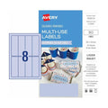 Avery Sky Blue Coloured Labels 94 x 32mm Pack 80