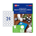 Avery Crystal Clear Round Multi-purpose Labels L6112C 40mm diameter Pack 240
