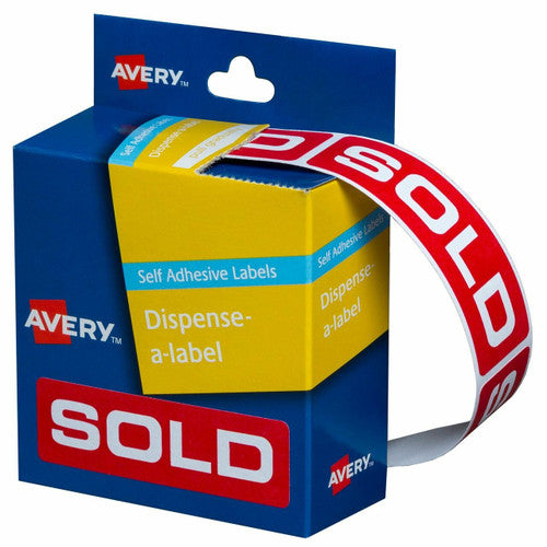 Avery Sold Dispenser Labels 64 x 19mm Pack 250