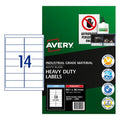 Avery White Heavy Duty Labels L7063 99.1 x 38.1mm 14UP 140 Labels