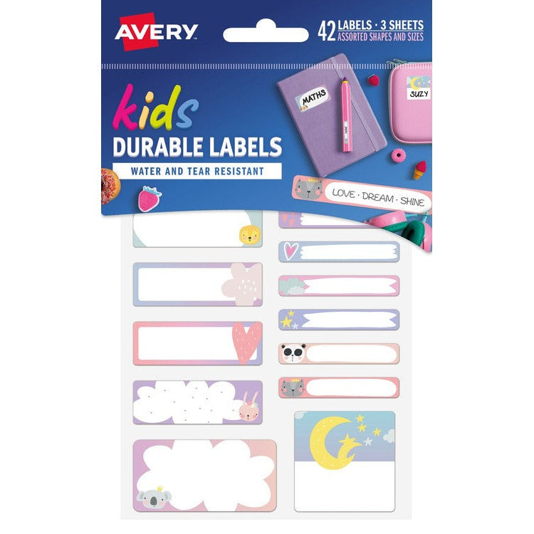 Avery Kids Durable Labels Dream Pack 42