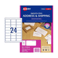 Avery White Address Labels Smooth Feed L7159 64 x 33.8mm 24UP 2400 Labels