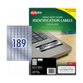 Avery Silver Heavy Duty Labels L6008 25.4 x 10mm 189UP 3780 Labels