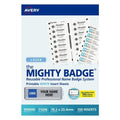 Avery Mighty Badge White Printable Insert Refills 100 Inserts On 5 Sheets