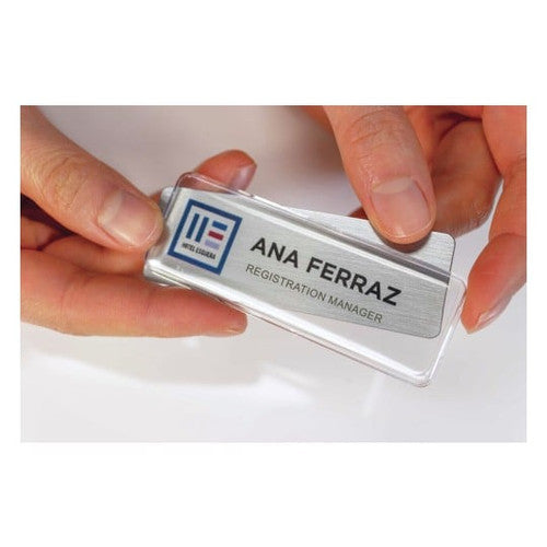 Avery Mighty Badge Silver Name Badge Kit 10 Badges