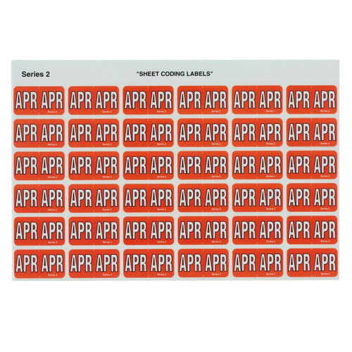 Avery Month APR Side Tab Coding Label 23 x 38mm Red 180 Pack