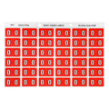 Avery Numeric 0 Side Tab Colour Coding Label 25 x 38mm Pink 180 Pack