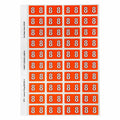 Avery Numeric 8 Side Tab Colour Coding Label 25 x 42mm Orange 240 Pack