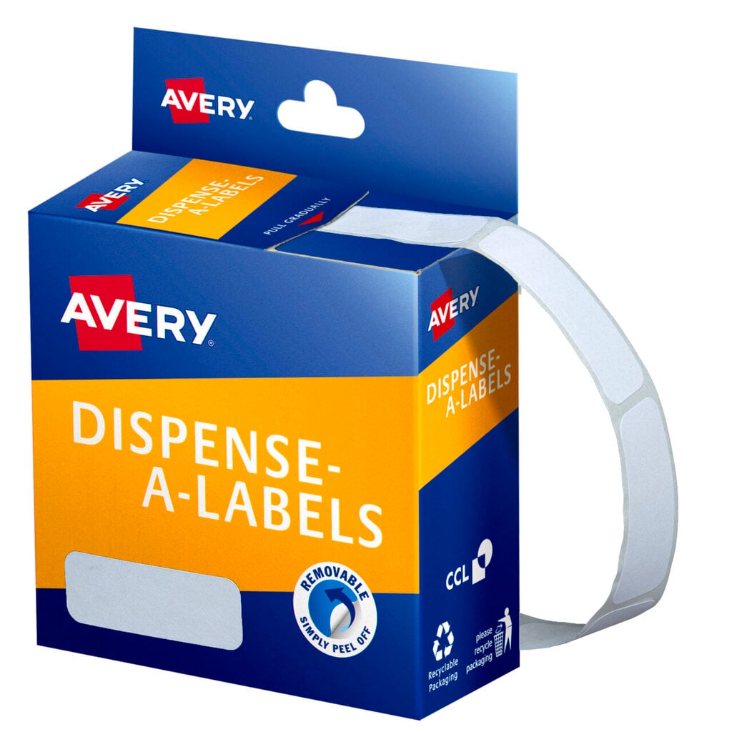 Avery White Dispenser Labels Rectangle 36 x 13mm 700 Pack