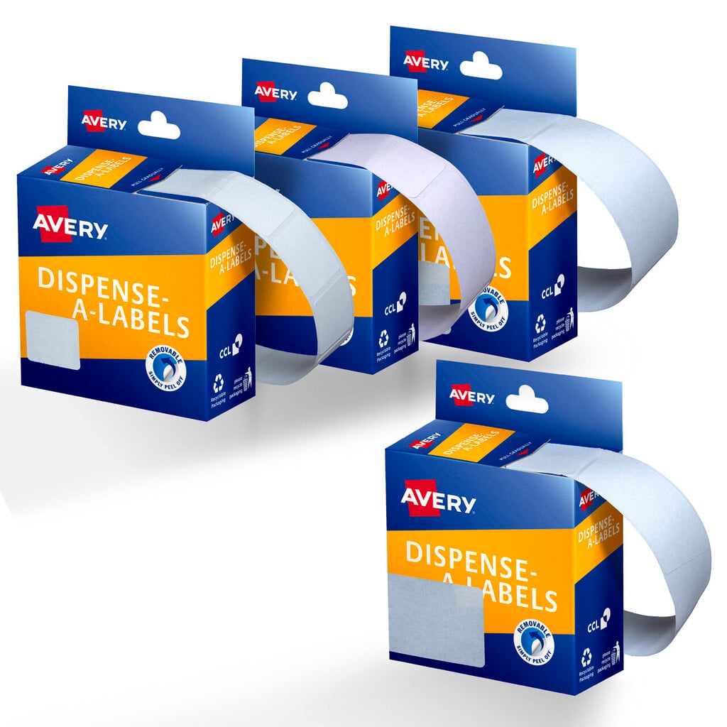 Avery White Dispenser Labels Rectangle 63 x 44mm 150 Pack
