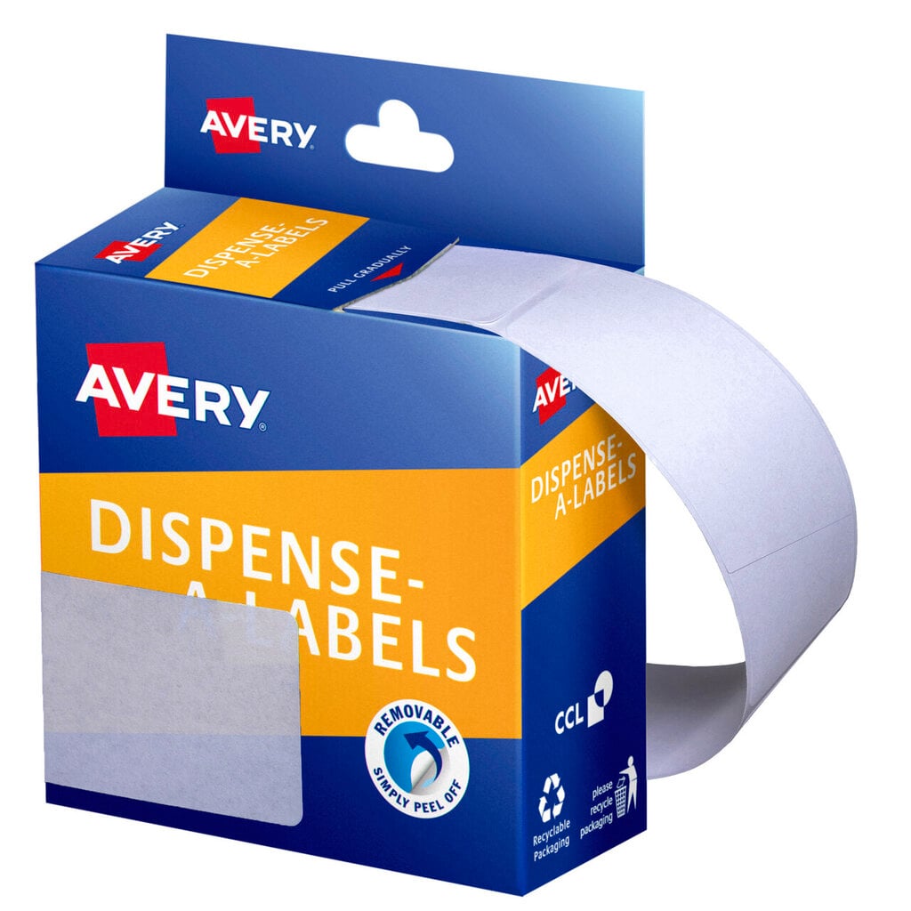 Avery White Dispenser Labels Rectangle 63 x 44mm 150 Pack