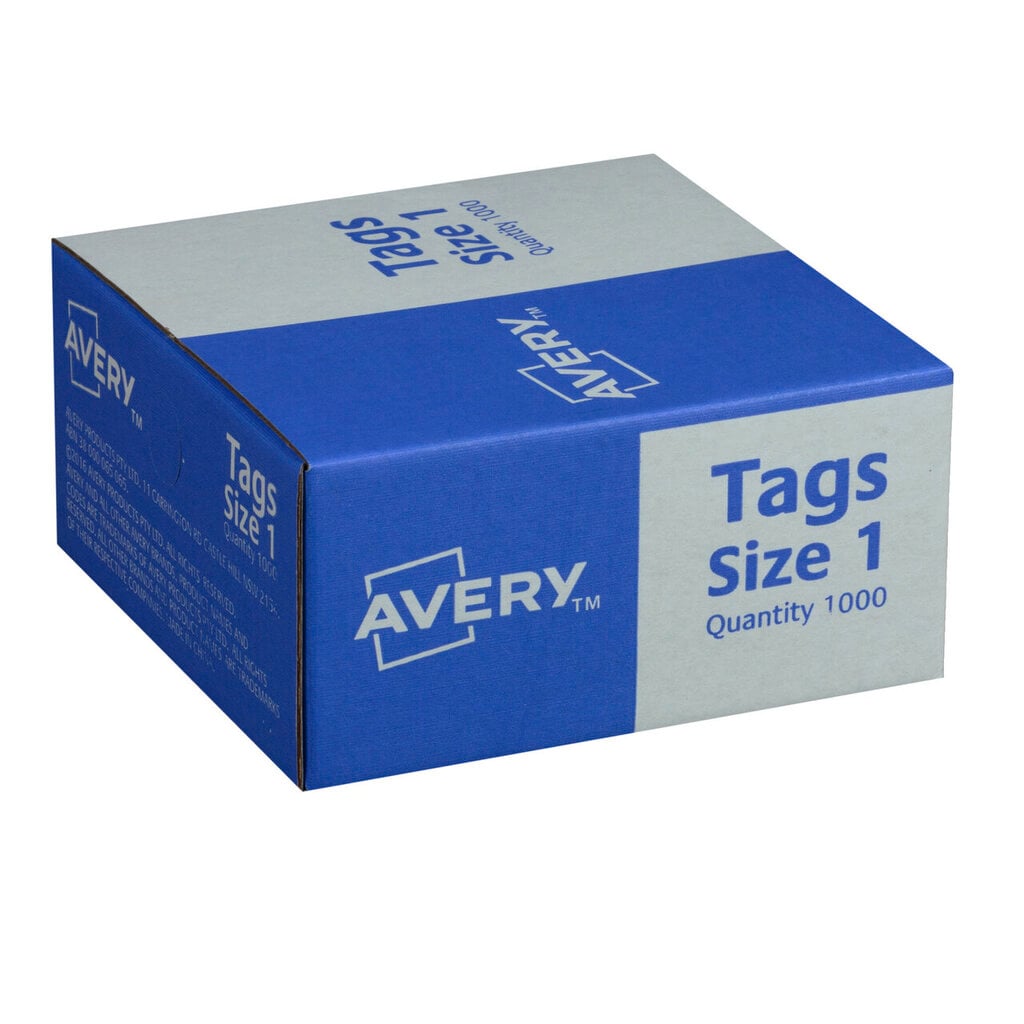 Avery Shipping Tag Size 1 Buff 70 x 35mm Box 1000