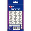 Avery Silver Large Stars Multi-Purpose Stickers 21mm Diameter 36 Pack
