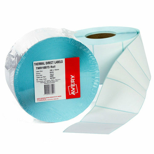 Avery White Thermal Labels TMR10073 2000/Roll 100 x 73mm