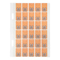 Avery Alphabetical M Top Tab Colour Coding Label 20 x 30mm Pink with Stripe 150 Pack