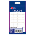 Avery White Multi-Purpose Stickers Rectangle 12 x 18mm 216 Pack